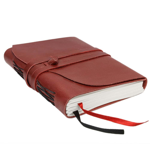 Leren notitieboek (Rood)